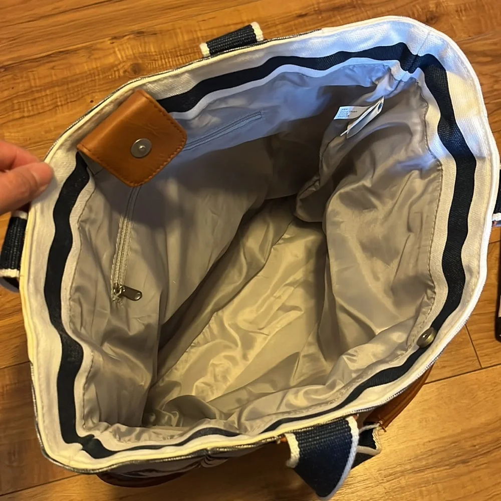 PB Kids Striped Harper Diaper Tote
